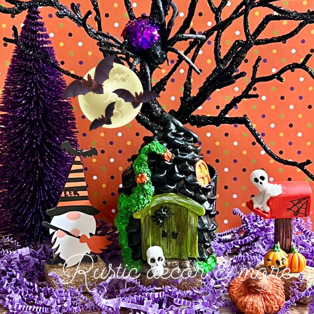 Fairy Garden Pinecone Spooky house  bundle for your tier trays.